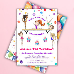 Gymnastique Invitation d'anniversaire   Gymnastiqu
