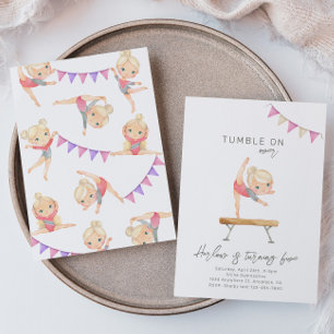 Gymnastique Invitation d'anniversaire   Gymnastiqu