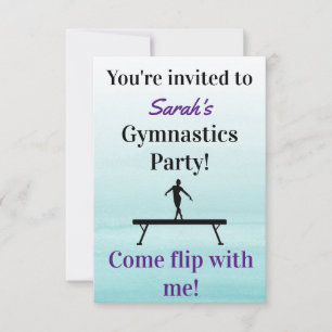 Gymnastique Invitation d'anniversaire   Gymnastiqu