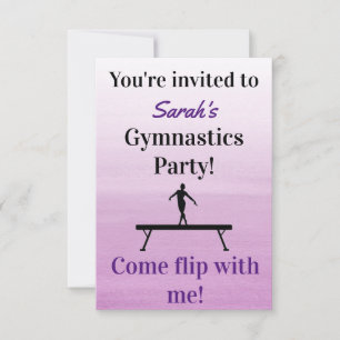 Gymnastique Invitation d'anniversaire   Gymnastiqu