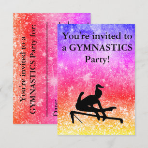 Gymnastique Invitation de fête d'anniversaire