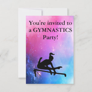 Gymnastique Invitation de fête d'anniversaire