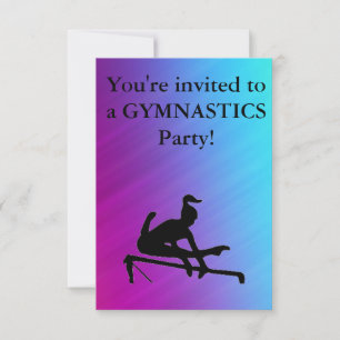 Gymnastique Invitation de fête d'anniversaire