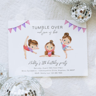 Gymnastique Invitation de fête d'anniversaire