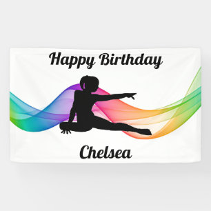 Gymnastique "Joyeux Anniversaire" Banderole coloré