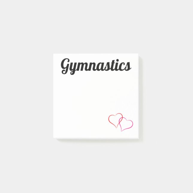 Gymnastique post-it Notes 3x3 avec coeur (Devant)