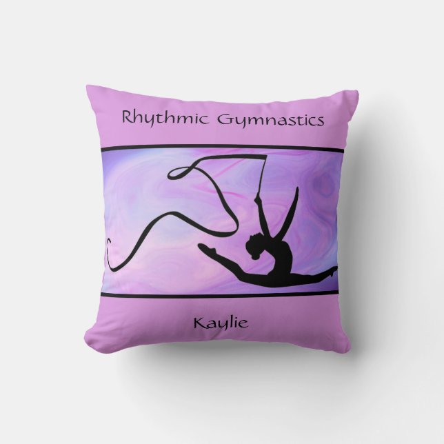 Gymnastique rythmique Oreiller à ruban violet (Recto)