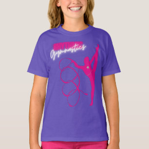 Gymnastique rythmique T-shirt rose chaud