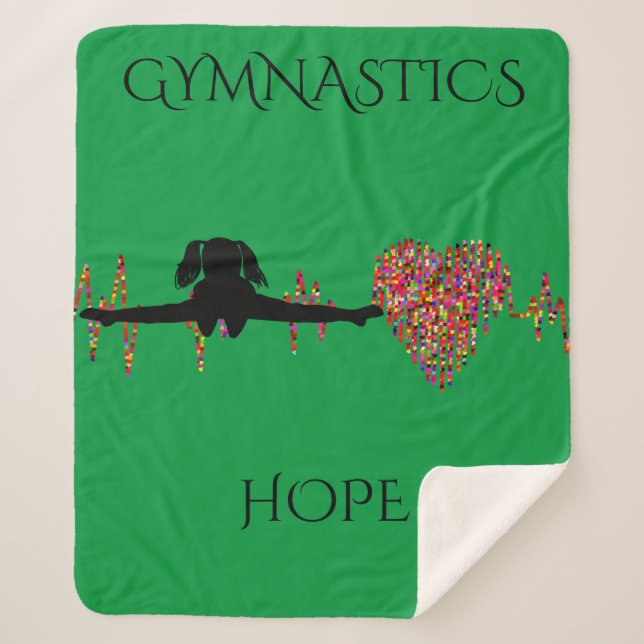 Gymnastique sherpa couverture avec nom personnalis (Devant)