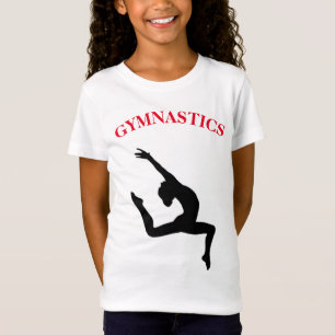 Gymnastique T-shirt Leap Rouge / Noir avec nom