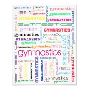 Gymnastique Typographie Photo Élargissement