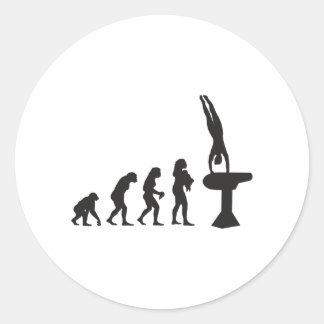 Gymnastische Wölbung Runder Aufkleber