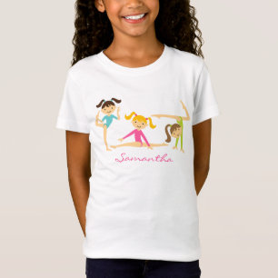Gymnastisches Mädchen-T-Shirt T-Shirt
