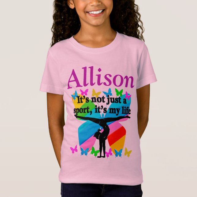 GYMNAST'S ZIELE UND TRÄUME PERSONALISIERT SHIRT (Vorderseite)