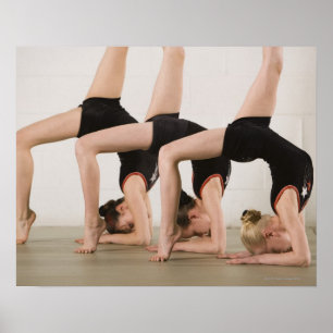 Gymnastsaufstellung umgedreht poster