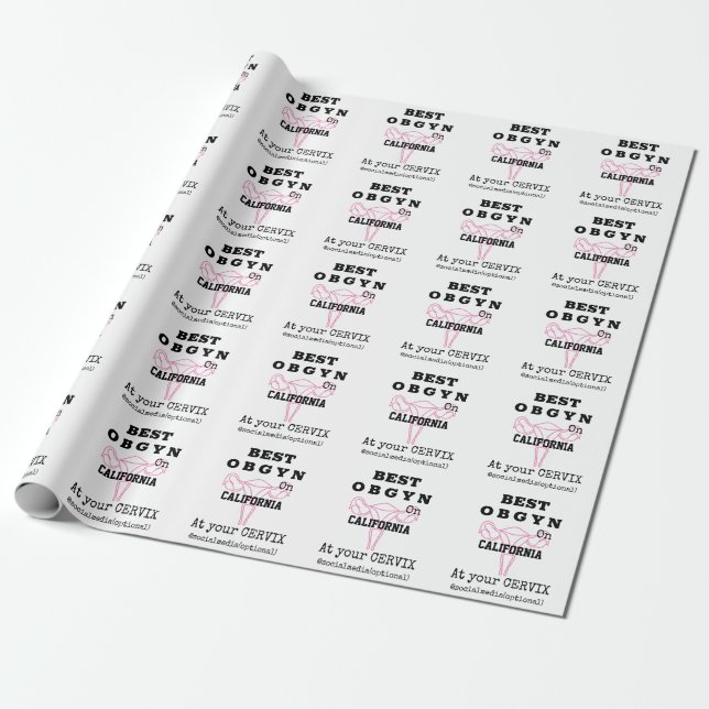 Gynäkologe Best OBGYN auf der Stadt Geschenkpapier (Ungerollt)