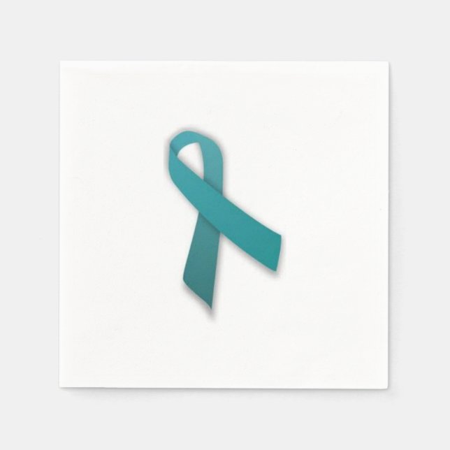Gynäkologischer Krebs Ribbon Napkins Serviette (Vorderseite)