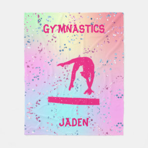GYNASTICS BLANKET PERSONALISIERT! FLEECEDECKE