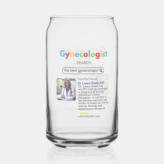 Gynecologist Google TEXT INTERNET Dosenglas (Vorderseite)