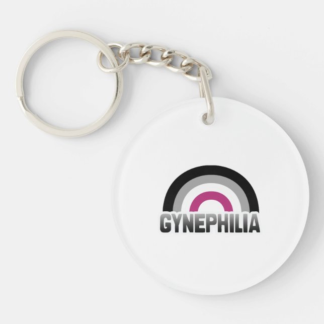 Gynephilia Pride Schlüsselanhänger (Vorderseite)