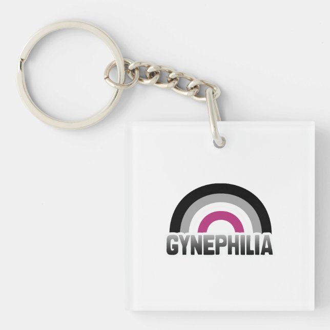 Gynephilia Pride Schlüsselanhänger (Vorderseite)