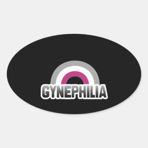 Gynephilie Stolz Ovaler Aufkleber