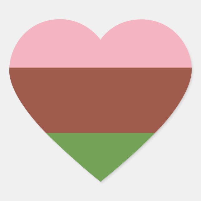 Gynosexual Pride Flag Herz-Aufkleber (Vorderseite)