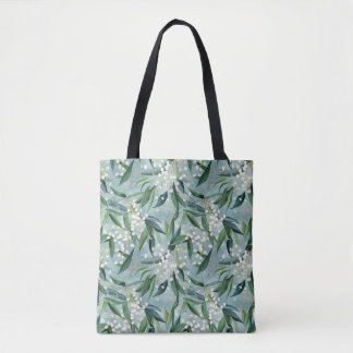 Gypsophila & Eukalyptus Leaf Multimedia-Druck Tasche