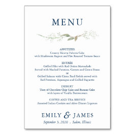 Gypsophila Wreath Menu Card Tischnummer