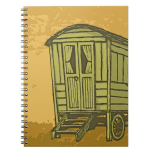 Gypsy caravan wagon notizblock