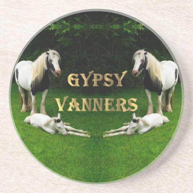 Gypsy Vanners Drink Coaster Getränkeuntersetzer (Vorne)