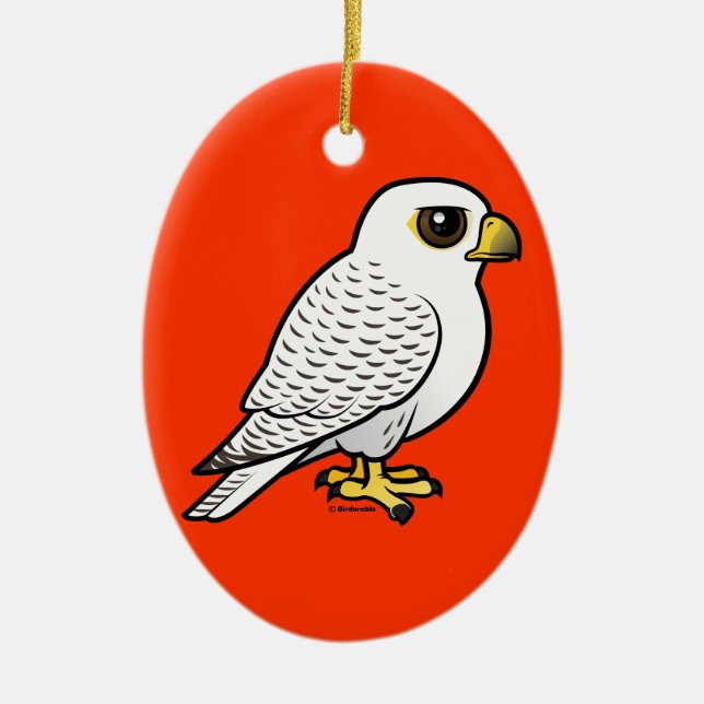 Gyrfalcon Keramik Ornament (Vorne)