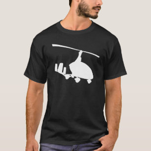 Gyrocopter Modell Silhouette Gyroplane für Autogyr T-Shirt