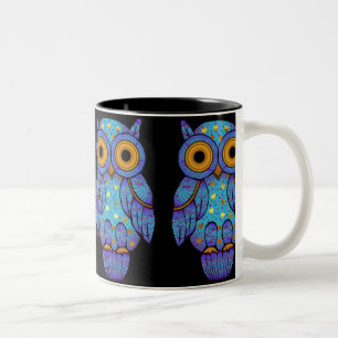 H00t Eulen-Mitternachtsverrücktheits-Tasse Zweifarbige Tasse