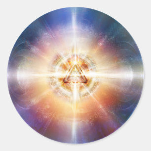 H114 Star Triangle Orb Runder Aufkleber