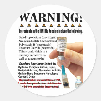 H1N1 Gefahren Runder Aufkleber