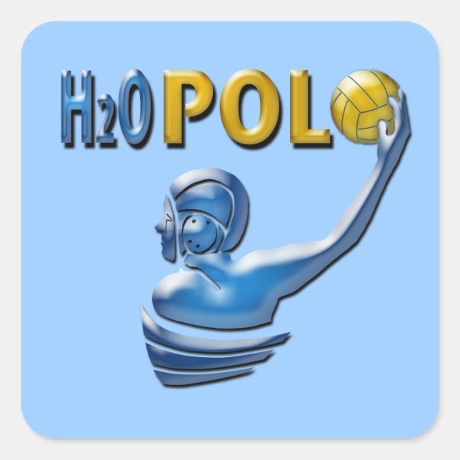 H20 Polo Square Stickers (Vorderseite)
