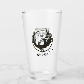 H27 Noir Marbre Logo Pint Verre