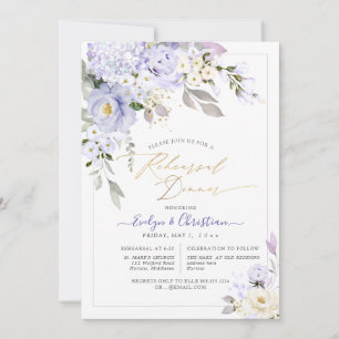 H2 Lila Hydrangea Creme Rose Probe Abendessen Einladung