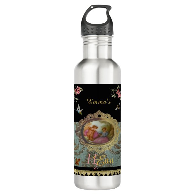 H2Eau (H2O) Rococo Water Bottle Edelstahlflasche (Vorderseite)