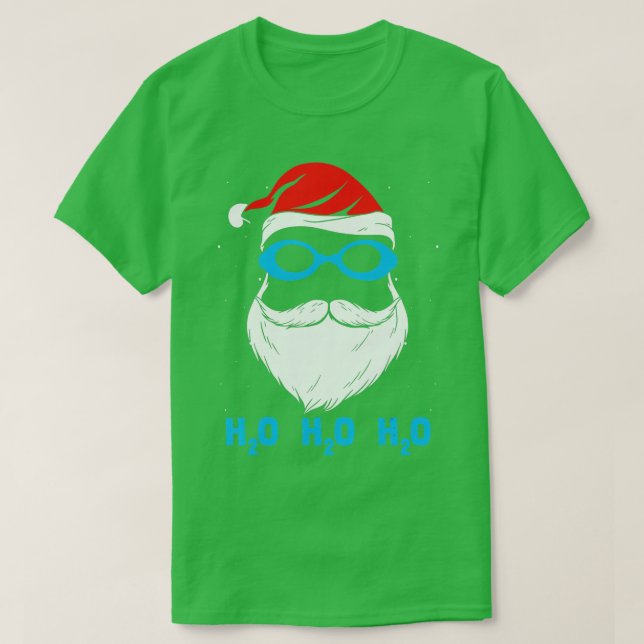 H2o H2o H2o Santa Claus Schwimmbad Weihnachtsmannm T-Shirt (Design vorne)