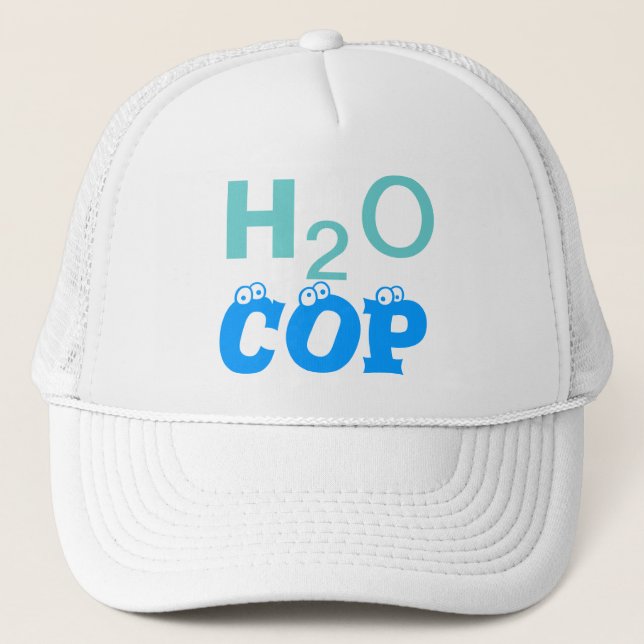 H2O-POLIZIST - kundenspezifische Obergrenze Truckerkappe (Vorderseite)