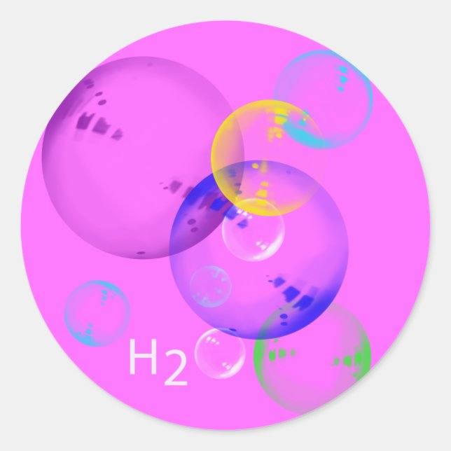 H2O RUNDER AUFKLEBER (Vorderseite)