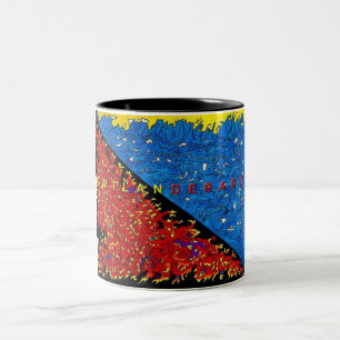 h2o über Feuer Zweifarbige Tasse
