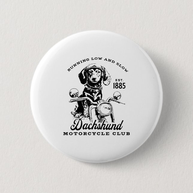 H&amp;h New Life Clothing Uni-adults Dachshund Mot Button (Vorderseite)