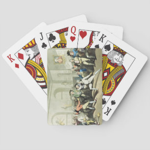 H Angelo's Fencing Academy, graviert von Charles Spielkarten