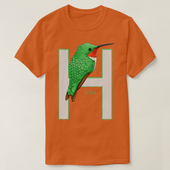 H est pour Hummingbird TShirt (Design devant)