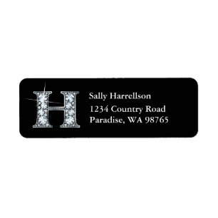 "H"-Etikett für die Karton-Blende-Monogramm-Rückse