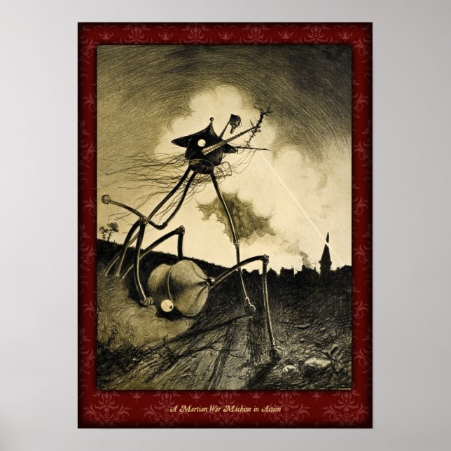H G Wells War of the Worlds Poster 7 (Devant)
