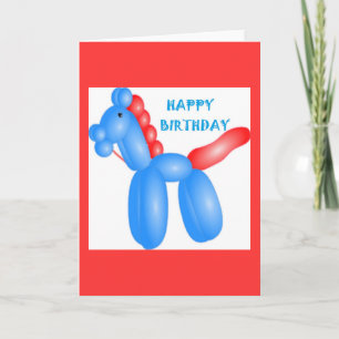 "H"HAPPY BIRTHDAY" BALLOON PFERD KARTE